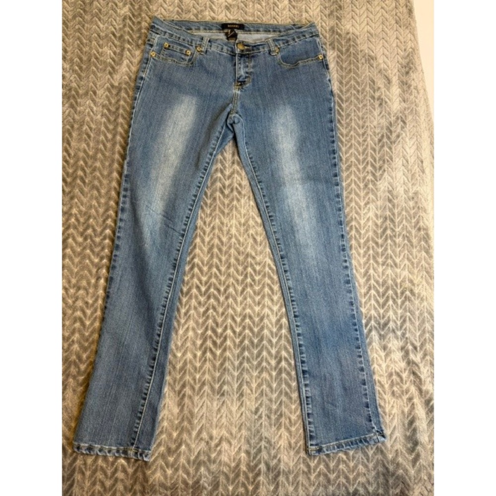 Bogari Womens Medium Wash Straight Leg Jeans Size 28 Blue Denim Mid Rise 0049